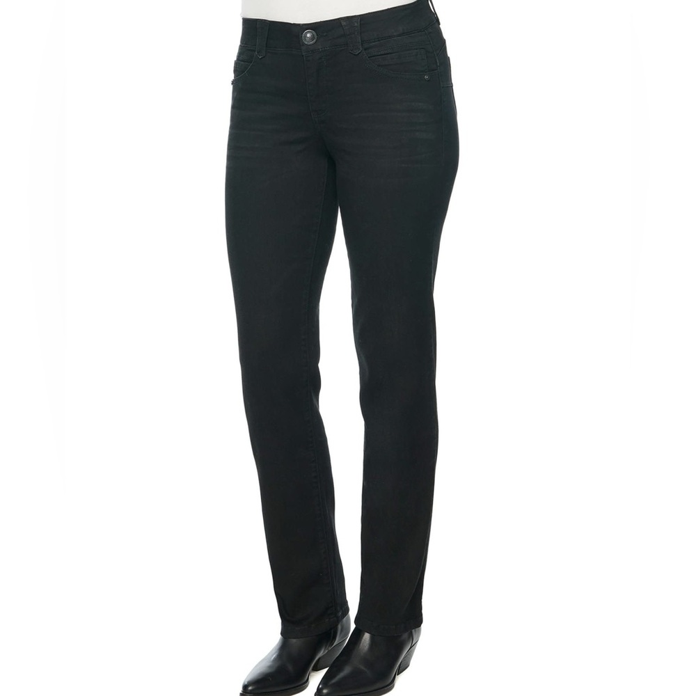 Democracy Ab Solution Straight Leg Black Jeans